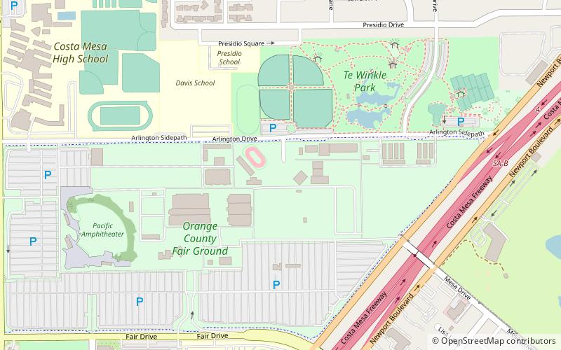 fairgrounds grandstand arena costa mesa location map