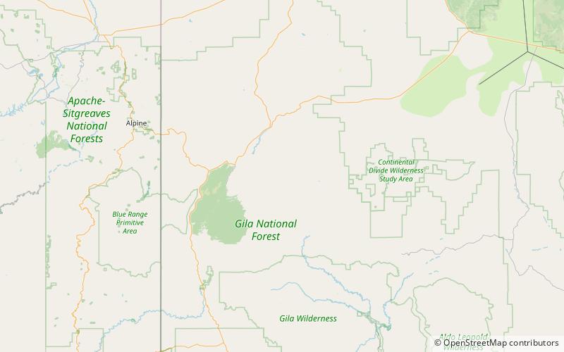 eagle peak bosque nacional gila location map