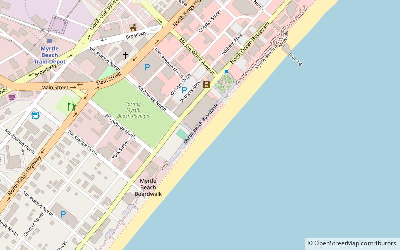 Myrtle Beach Boardwalk location map