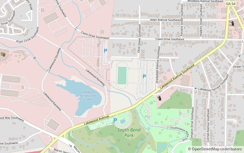 Lakewood Stadium location map