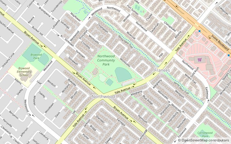 northwood community park irvine location map