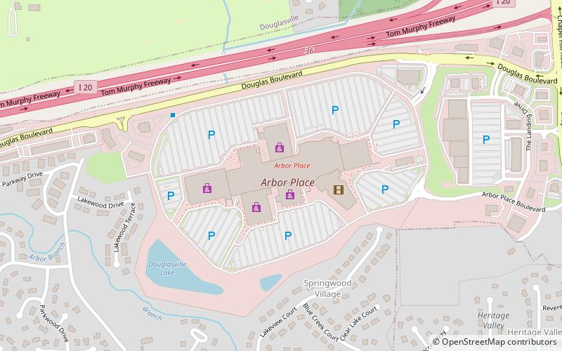 Arbor Place Mall location map