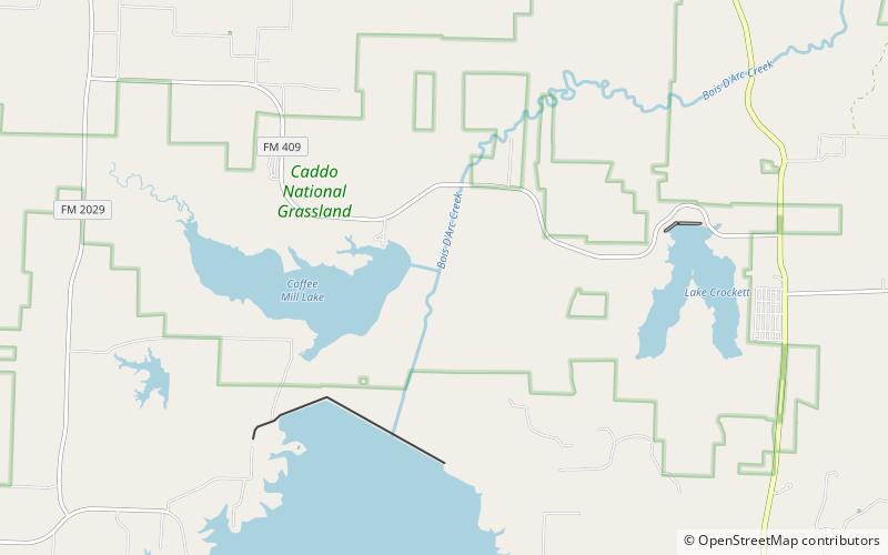 Caddo National Grassland location map