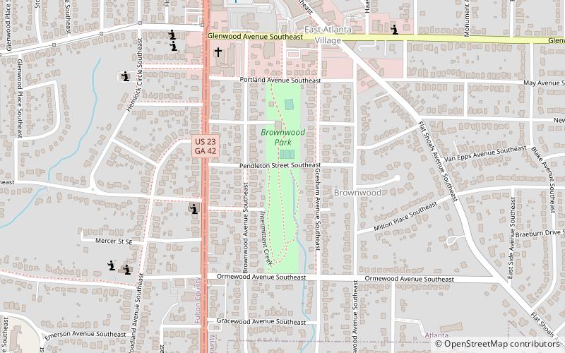 brownwood park atlanta location map