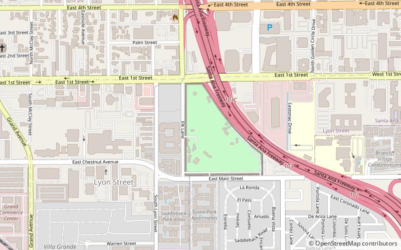 Santa Ana Zoo location map