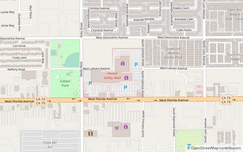 Hemet Valley Mall location map