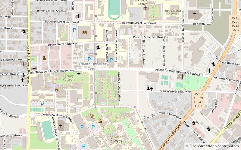 Atlanta University Center location map