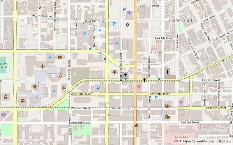 Old Orange County Courthouse location map