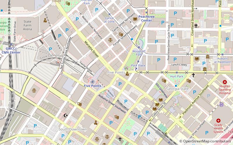 Five Points Monument location map