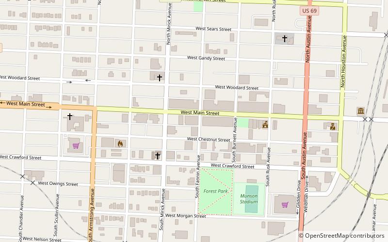 Main Street Mall Denison location map