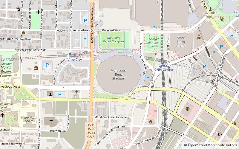 Mercedes-Benz Stadium location map