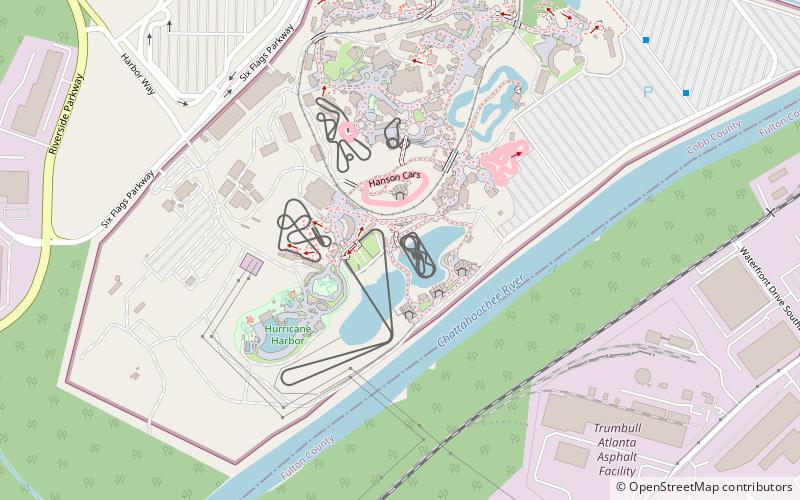 Blue Hawk Roller Coaster location map