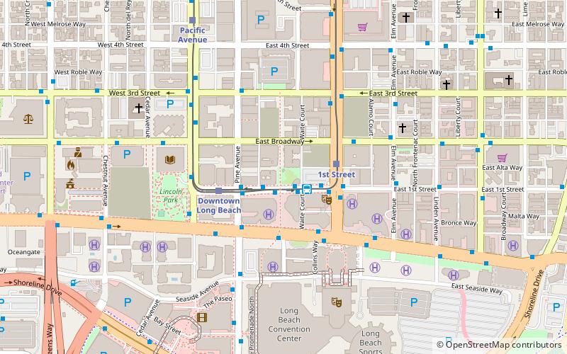 Promenade Square Long Beach location map