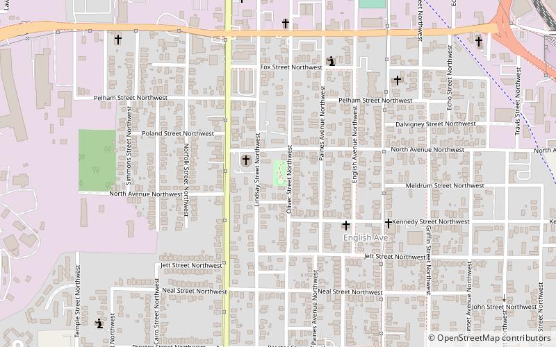 Lindsay Street Park location map
