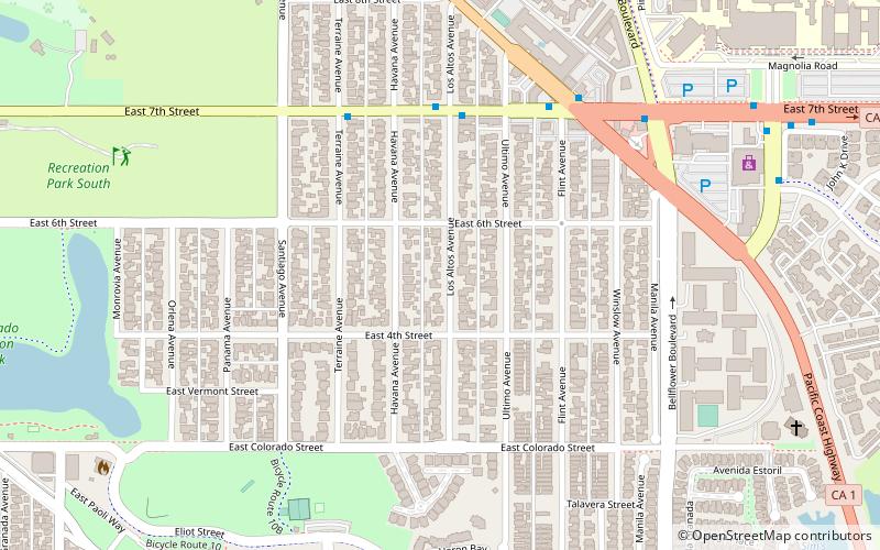 alamitos heights long beach location map