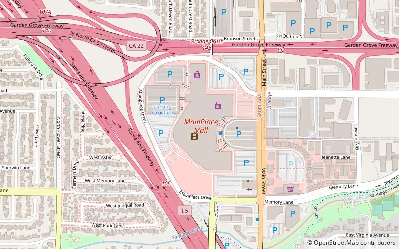 Westfield MainPlace location map