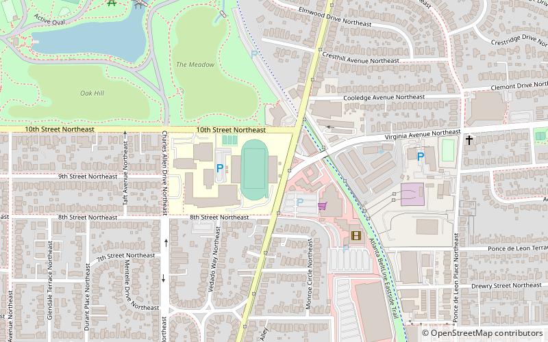 Grady Stadium location map