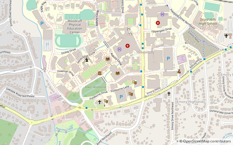 Emory University Libraries location map