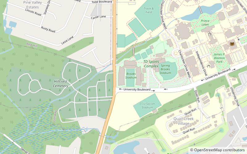 Brooks Stadium location map
