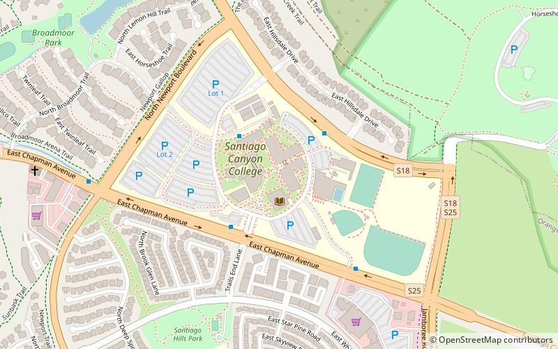 Santiago Canyon College location map