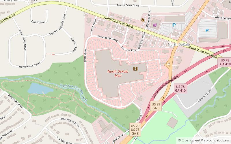 North DeKalb Mall location map