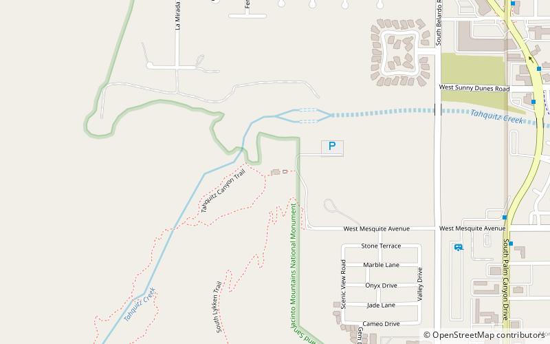 Tahquitz Canyon location map