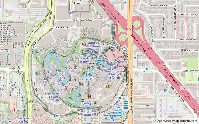 Alice in Wonderland location map
