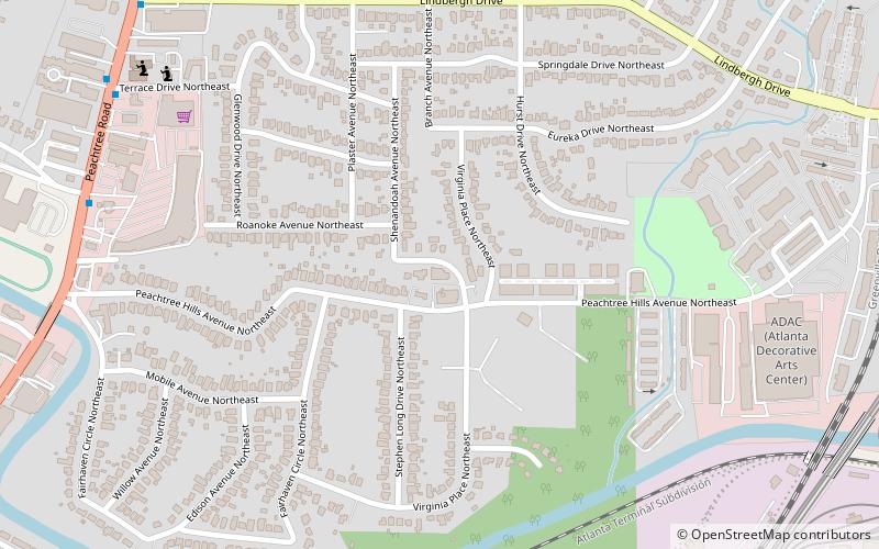 peachtree hills atlanta location map