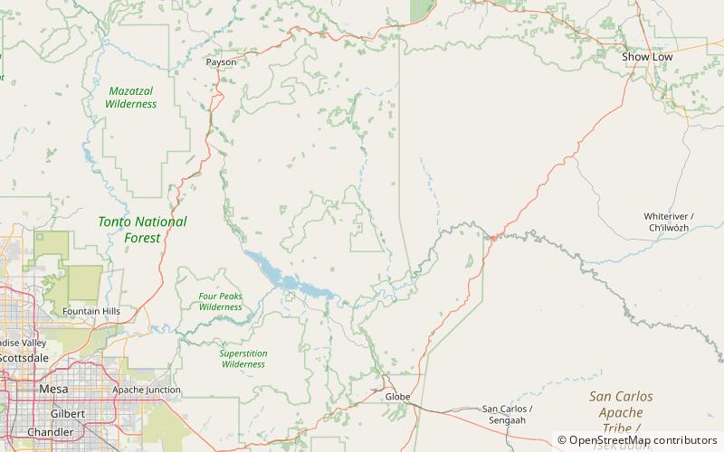 Sierra Ancha Wilderness location map