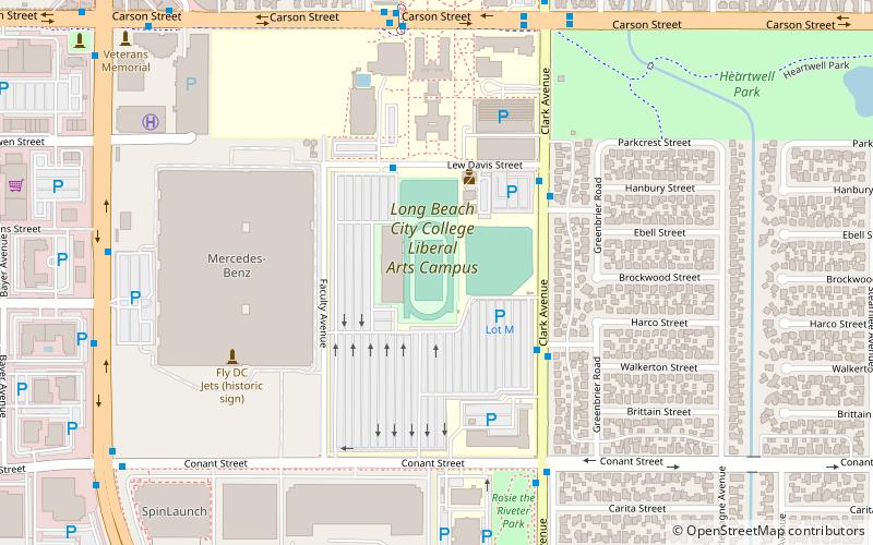 Veterans Memorial Stadium location map