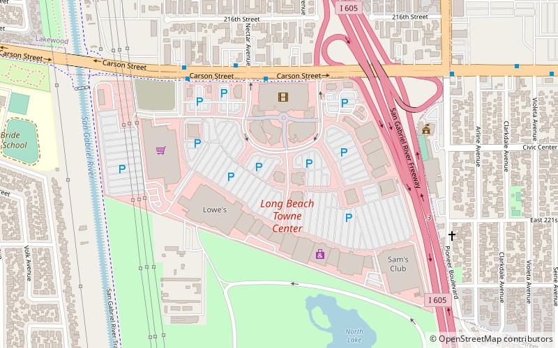 Long Beach Towne Center location map