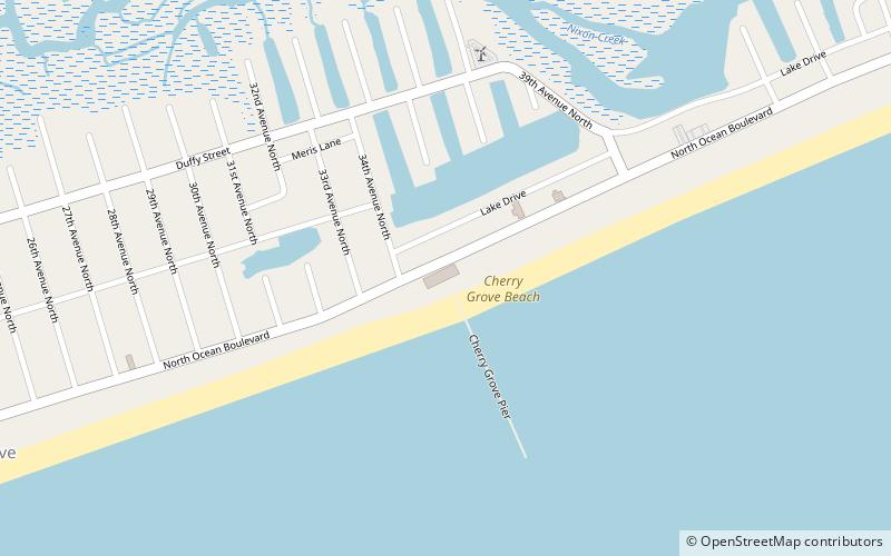 cherry grove fishing pier north myrtle beach location map