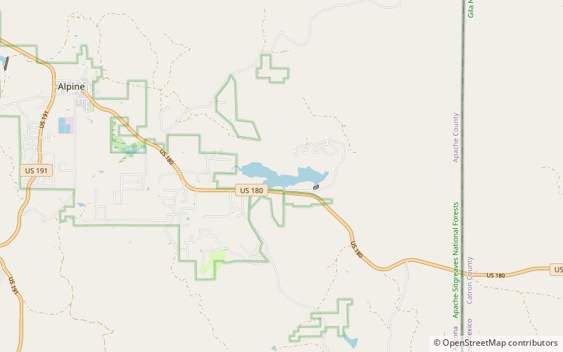 luna lake foret nationale dapache sitgreaves location map