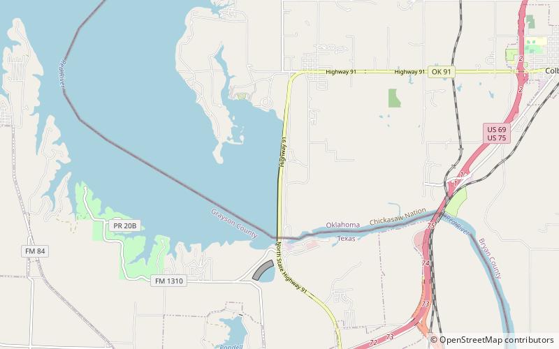 Lake Texoma location map