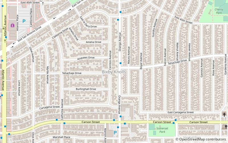 bixby knolls long beach location map