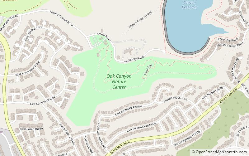 oak canyon nature center anaheim location map