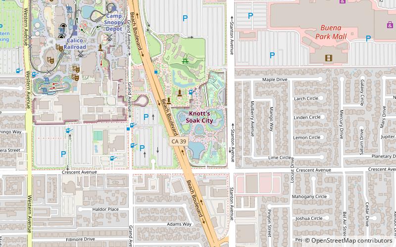 Knott's Soak City location map