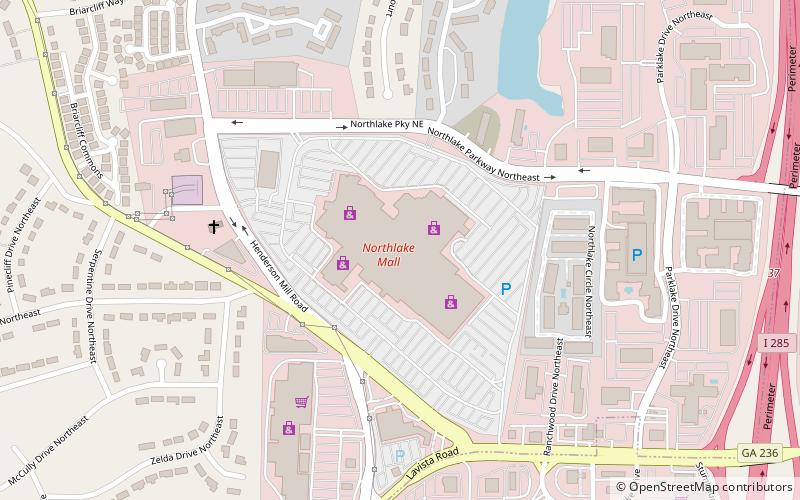 Northlake Mall location map