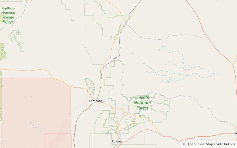 jicarilla mountains foret nationale de lincoln location map