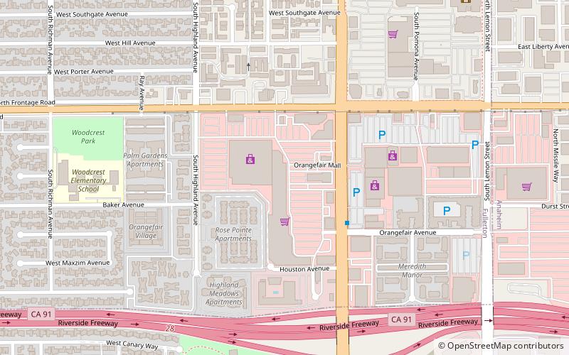 Fullerton Metrocenter location map