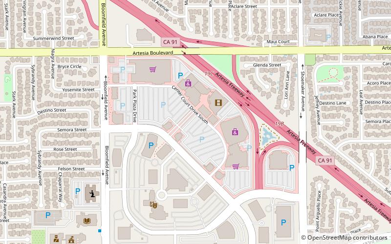 Cerritos Towne Center location map