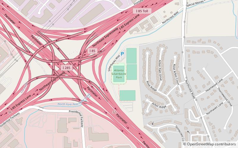 Atlanta Silverbacks Park location map
