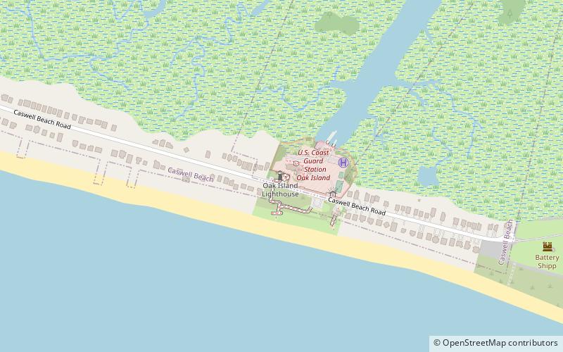 Oak Island Light location map