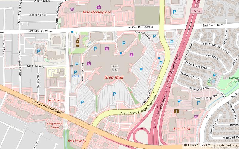 Brea Mall location map