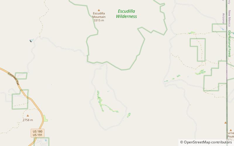 Escudilla Mountain location map