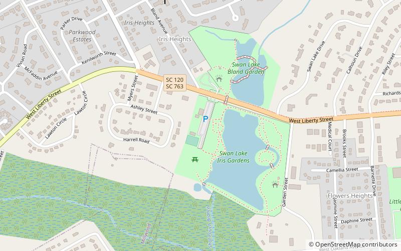 swan lake iris gardens sumter location map