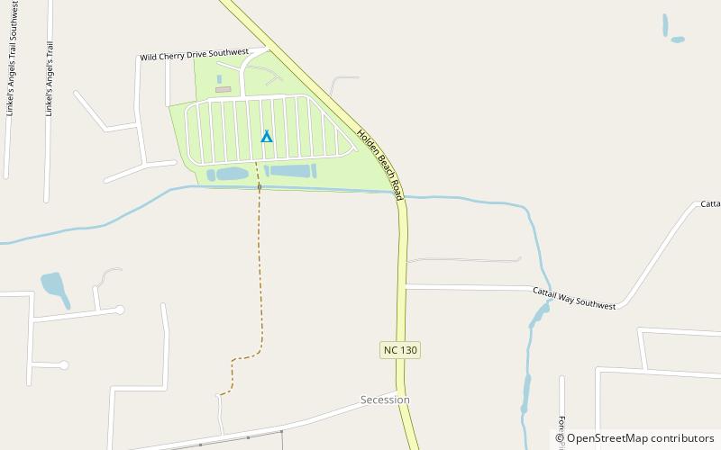 Holden Beach Driving Range location map