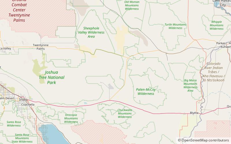 Coxcomb Mountains location map