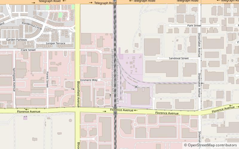 Santa Fe Springs location map