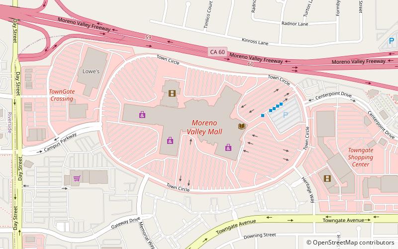 Moreno Valley Mall location map